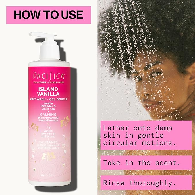 Pacifica Island Vanilla Body Wash Aloe + Hyaluronic Acid, Daily Cleansing - Image 11