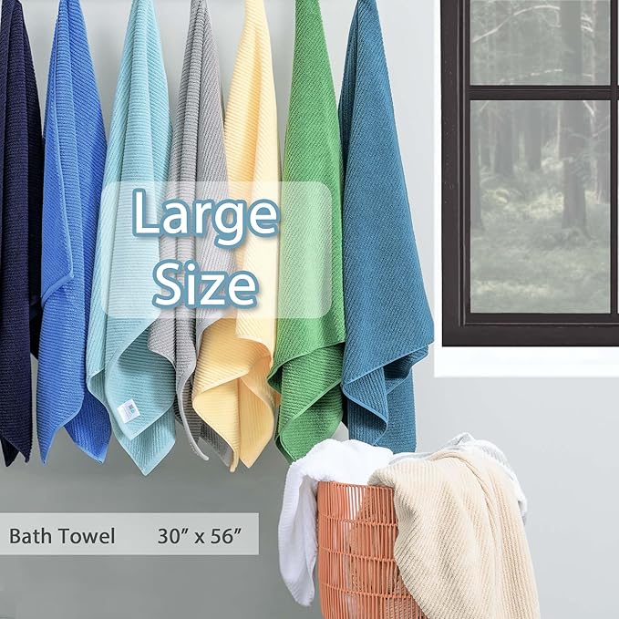 VOOVA & MOVAS Bath Towel Set, Large 30" x 56" - Image 4