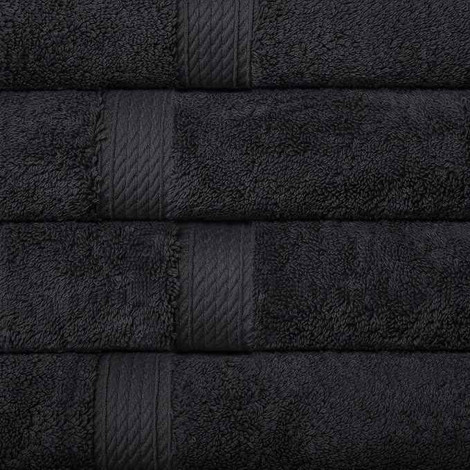SUPERIOR Egyptian Cotton Pile Hand Towel Set of 4, Ultra Soft Luxury Towels - Image 4