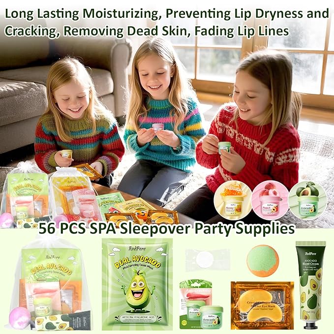 56PCS Spa Party Supplies For Girls, Spa Birthday Party Favors For 8 People - Image 6