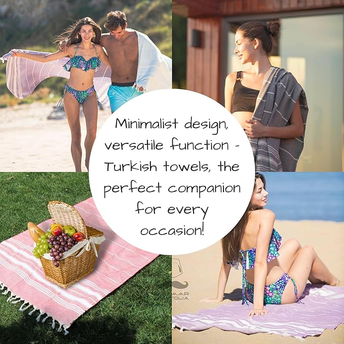 Bazaar Anatolia Turkish Beach Towel – 100% Cotton, Quick Dry, Sand Free Towel - Image 6