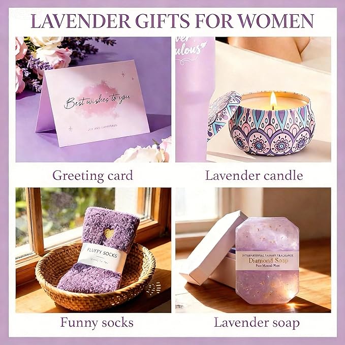Birthday Gifts for Women – Lavender Spa Gift Basket, Self Care & Get Well Soon - Image 7