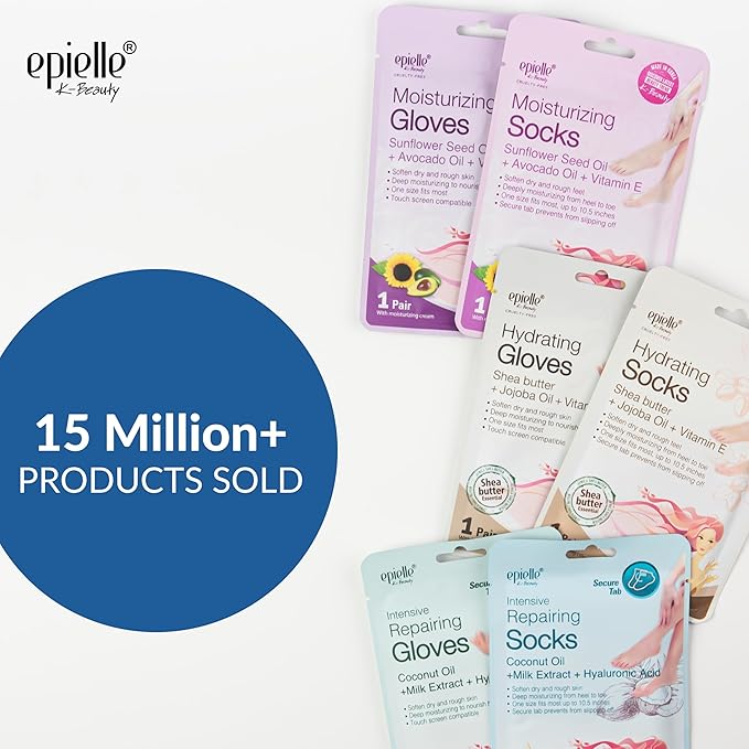 Epielle Intensive Repairing Hand & Foot Masks, Restore and Moisturize Dry - Image 2