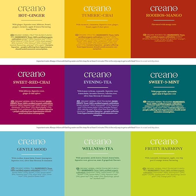 Creano Organic Herbal Tea Sampler Gift Set - Image 4