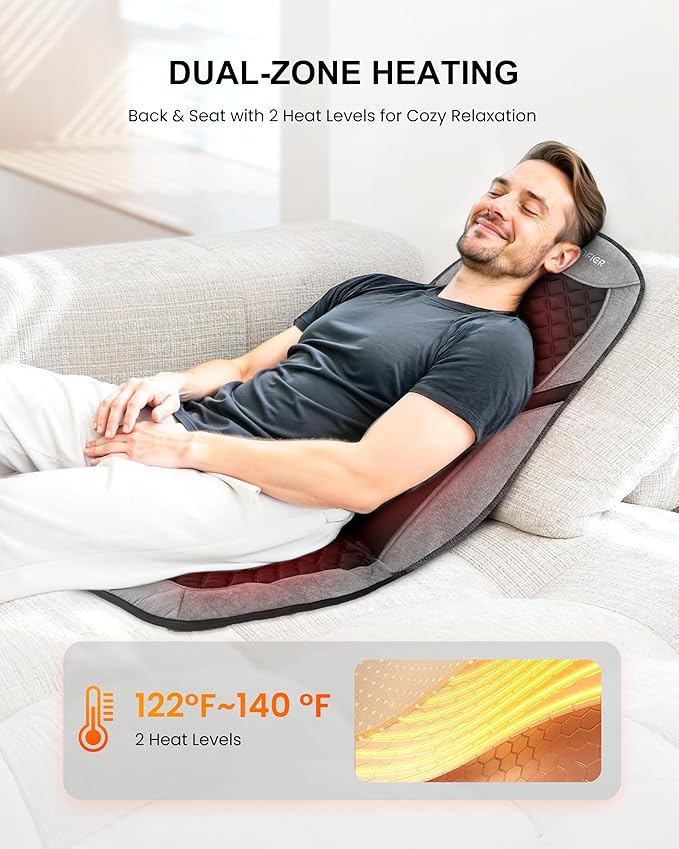 COMFIER Back Massager with Heat, Massage Chair Pad, Massage Seat Cushion with - Image 6