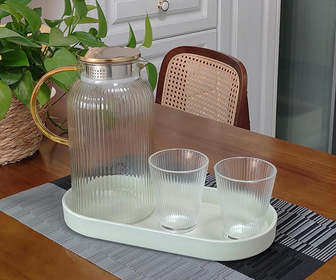 Green Small Tray, Oval Tray for Kitchen Counter, Bathtub Bathroom Vanity Items - Image 4