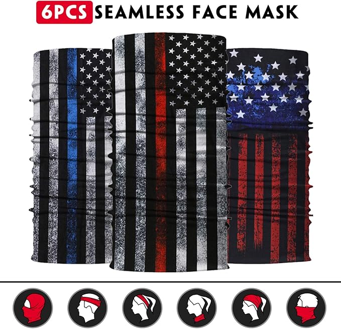 Venswell Neck Gaiter Face Mask Men Women, Seamless Bandana Rave Face Cover - Image 3