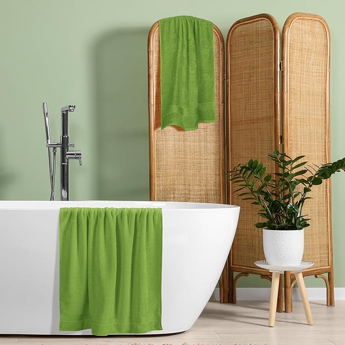 BELZZI Home Ultra Soft 4 Pack Oversized Bath Towel Set 27x54, Cotton Compact - Image 5