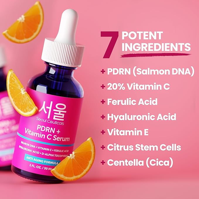 SeoulCeuticals PDRN Serum Salmon DNA Vitamin C Serum – Korean Skincare Anti - Image 3