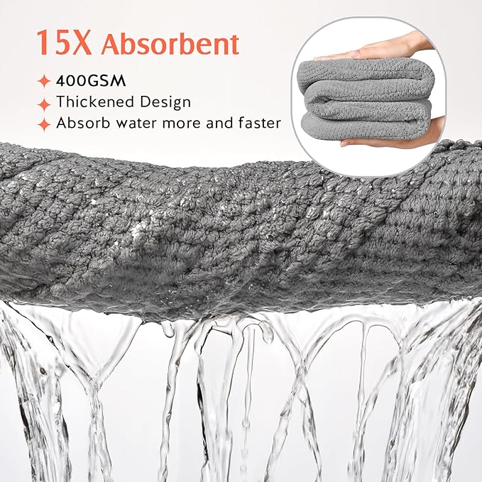 YFONG 2 Pack Microfiber Hair Towel Wrap - Image 2