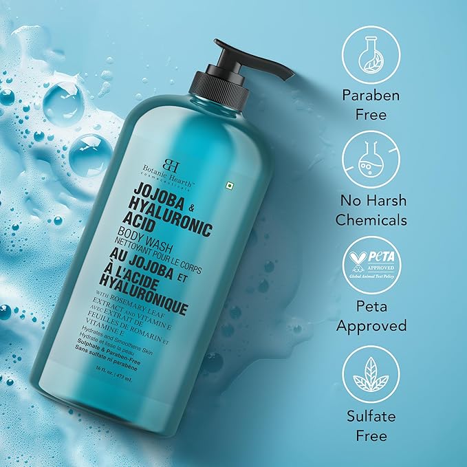 Botanic Hearth Jojoba & Hyaluronic Acid Body Wash – Moisturizing Shower Gel - Image 8