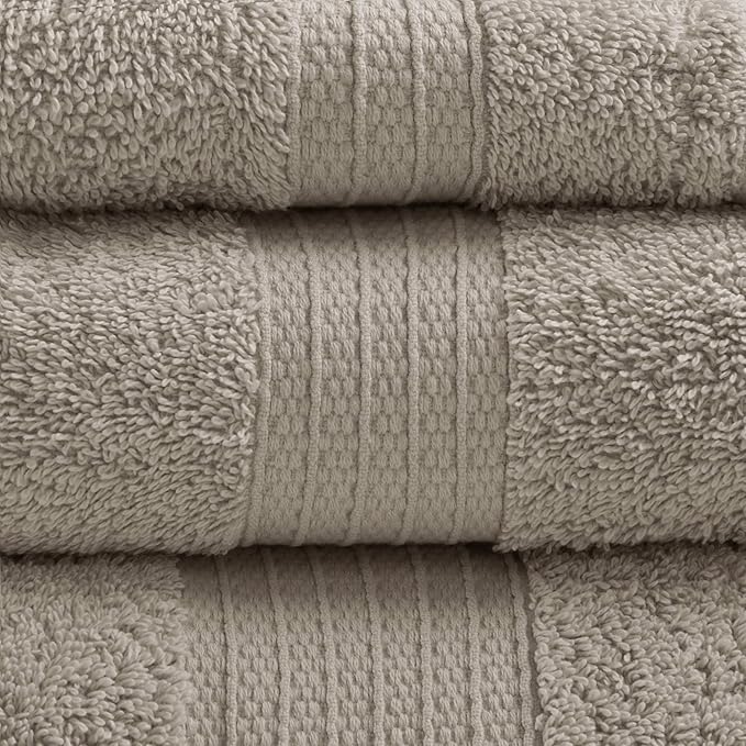 Madison Park Organic 100% Cotton Bathroom Towel Set, Hotel & Spa Quality Highly - Image 3