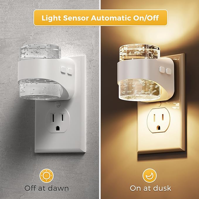 L LOHAS LED Night Light, 3CCT Bubble Night Lights Plug into Wall, - Image 3