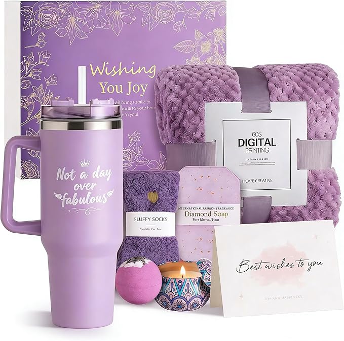 Birthday Gifts for Women – Lavender Spa Gift Basket, Self Care & Get Well Soon by YYEATMA