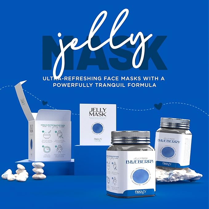 BRÜUN Jelly Mask Jar Blueberry Burst Peel-Off Face Care Rubber Mask - Image 2