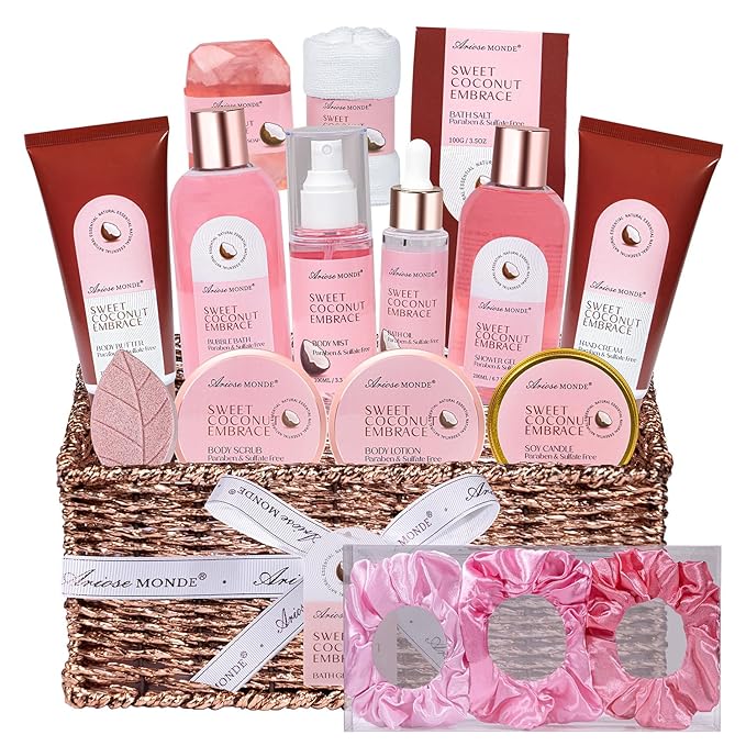Mother‘s Day Gift Baskets for Women, Spa Gifts for Women, Bubble Bath, Relaxing by Ariosemonde