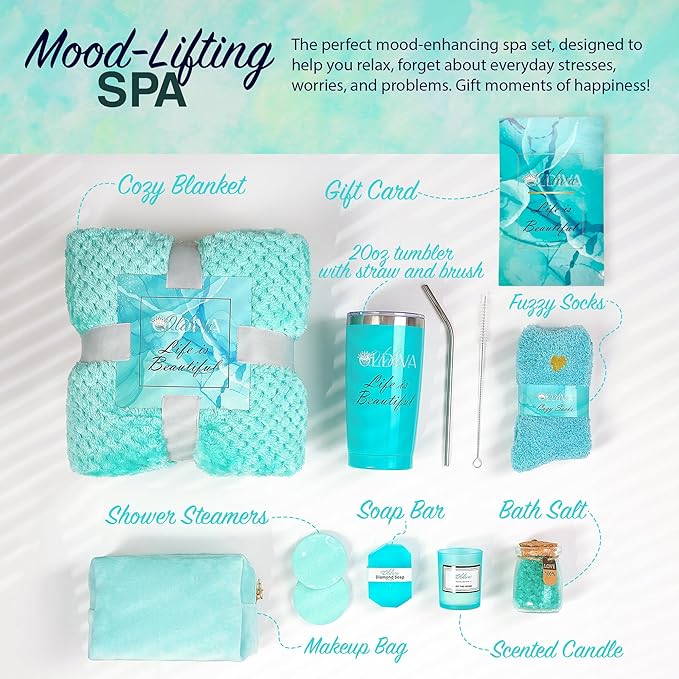 11 Pcs Spa Gift Basket for Women – Luxury Bath Set - Image 2