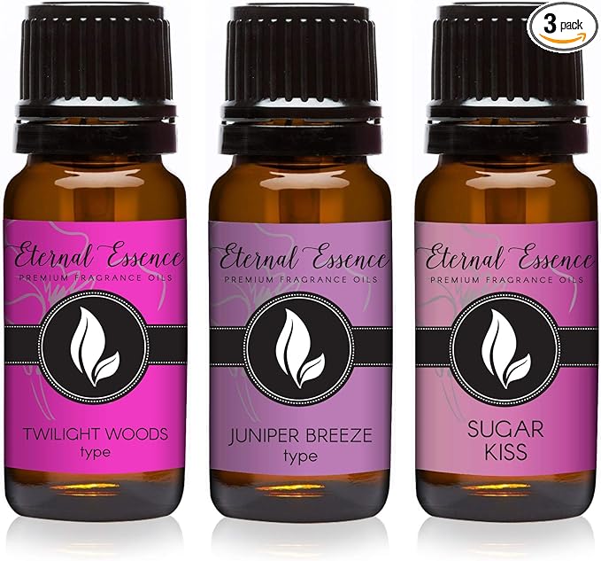 Trio - Twilight Woods, Sugar Kiss & Juniper Breeze - Premium Fragrance Oil Trio by EternalEssenceOils