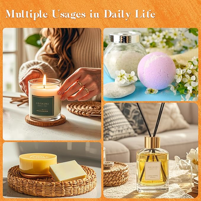 ASAKUKI Essential Oils for Diffusers for Home, Fragrance Oil for Candle Making - Image 5