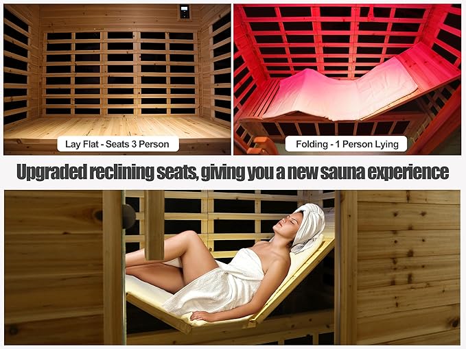 Full Spectrum Sauna, Outdoor Sauna 3 Person Infrared Sauna, Infrared Saunas - Image 4