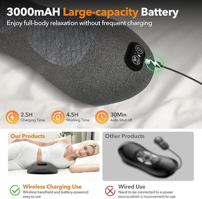 3 in 1 Electric Lumbar Massager Support Pillow, Back Massager - Image 7