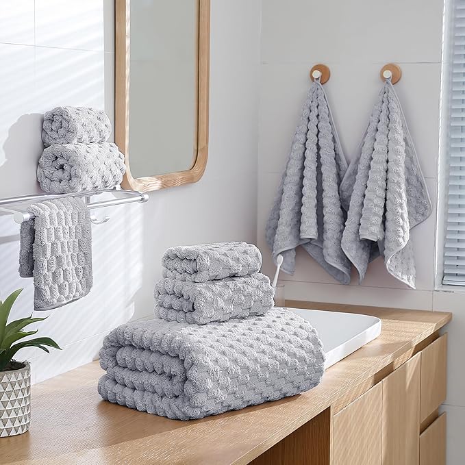 Extra Large Bath Towel Set of 6, Oversized Bath Sheet Super Soft Highly - Image 3