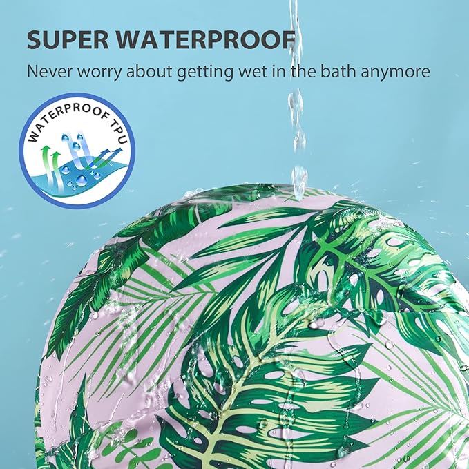 INNELO Luxury Shower Cap for Women Reusable Waterproof, Double Layered Shower - Image 2