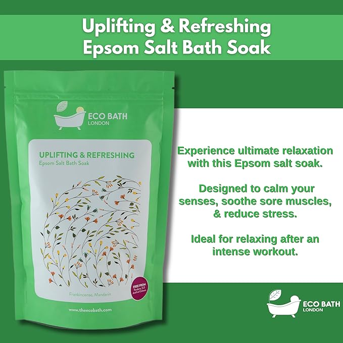 Eco Bath London Uplifting and Refreshing Epsom Salt Bath Soak 1kg - Image 2