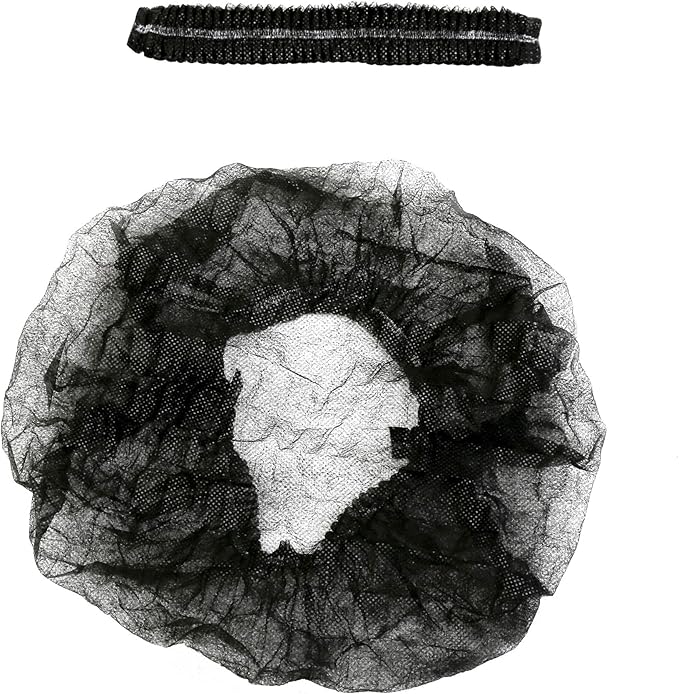 ProtectX 500-Pack Black Disposable Hair Nets, Elastic Head Cover, Bouffant Caps - Image 5