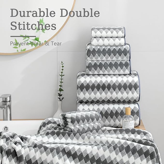 4 Piece Bath Towel Set Oversized Bath Sheet 35"x70" Bathroom Towel Extra Large - Image 6