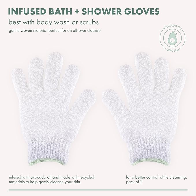 EcoTools Gentle Bath + Shower Gloves, Exfoliating Gloves Remove Dead Skin & - Image 3