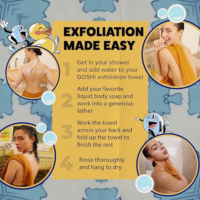 GOSHI Exfoliating Shower Towel - Image 7