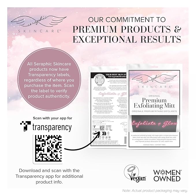 Seraphic Skincare Original Premium Exfoliating Mitt - Image 6