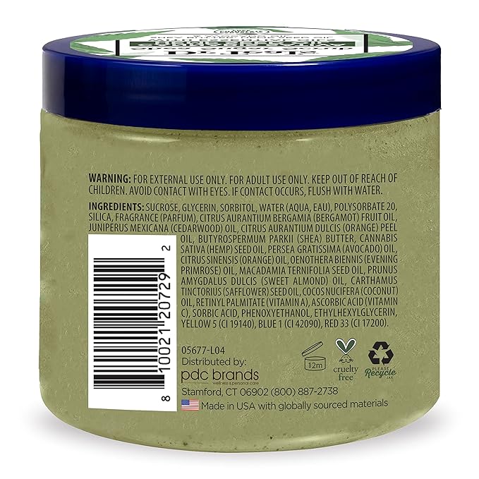 Dr Teal's Shea Sugar Body Scrub, Cannabis Sativa Hemp Seed Oil - Image 12
