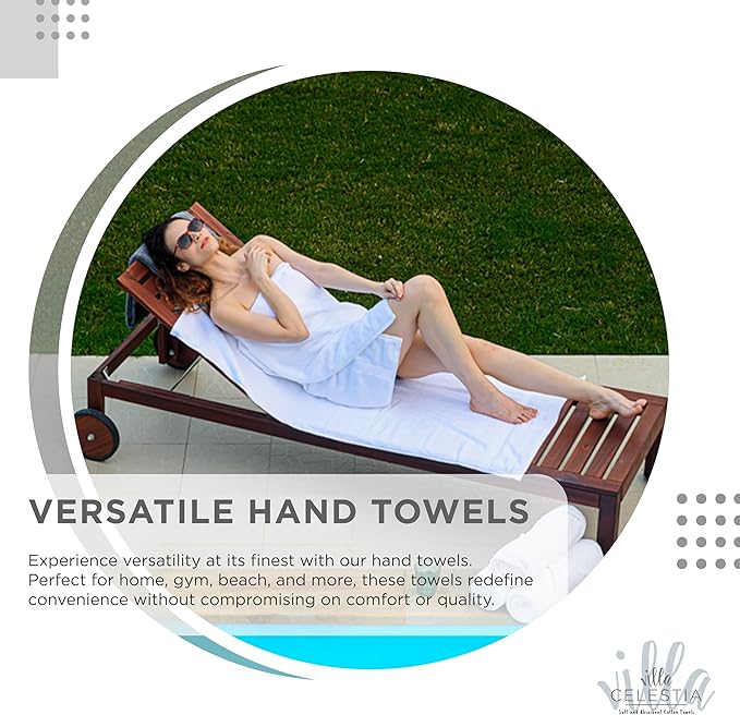 100% Cotton Hand Towel Set of 2, Sustainable, Highly Absorbent, Quick Drying - Image 6