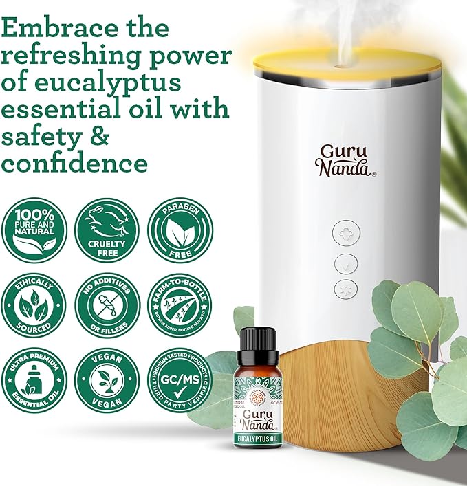 GuruNanda Eucalyptus Essential Oil -100% Pure, Natural and Undiluted - Image 5