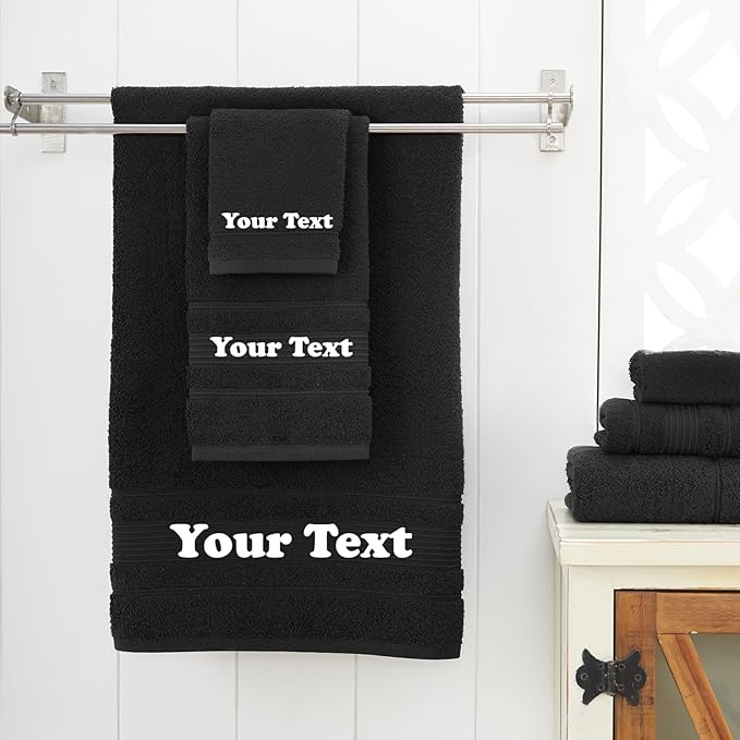 Personalize Your Towels with Custom Embroidery: Names, and Initials. Perfect by Ephesos