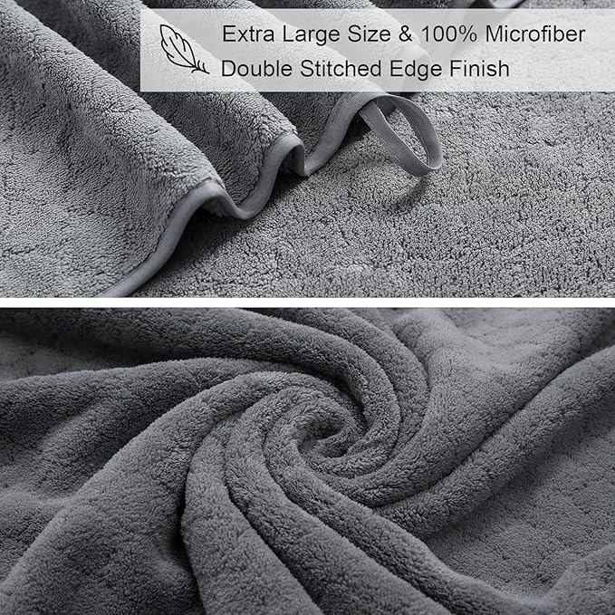 Ycosy 2 Pack Hand Towels Set 16"x31", Quick Dry Thick and Highly Absorbent Hand - Image 2