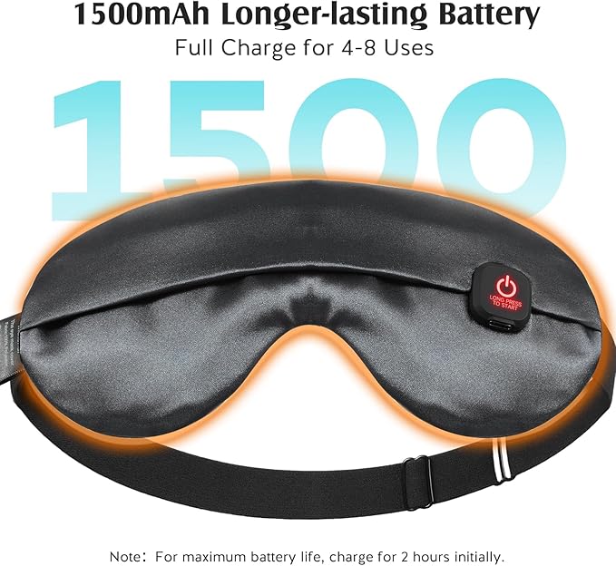 YFONG Cordless Heated Eye Mask for Dry Eyes, Warm Eye Compress for Stye - Image 4