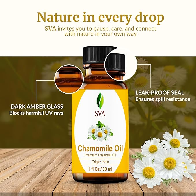 SVA Chamomile Essential Oil – 1 Fl Oz – 100% Natural Chamomile Oil - Image 7