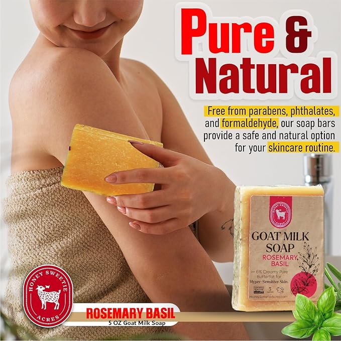 Honey Sweetie Acres Rosemary Basil Goat Milk Soap - Image 3