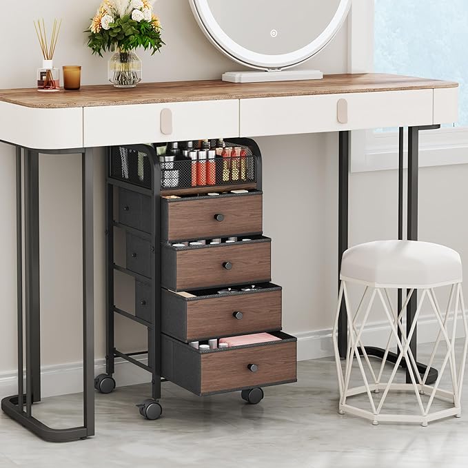 SWTYMIKI Rolling Makeup Organizer Cart - Image 3