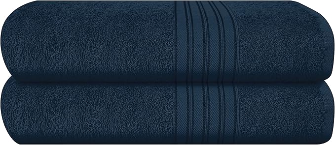 BOUTIQUO Cotton 2 Pack Bath Towel Set 28x55, Eco-Friendly Large Bath Towels by BOUTIQUO