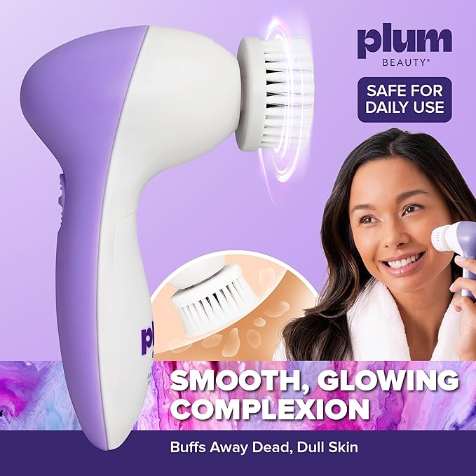 Face Scrubber Electric Facial Cleansing Brush Rechargeable, Rotating Scrubber - Image 3