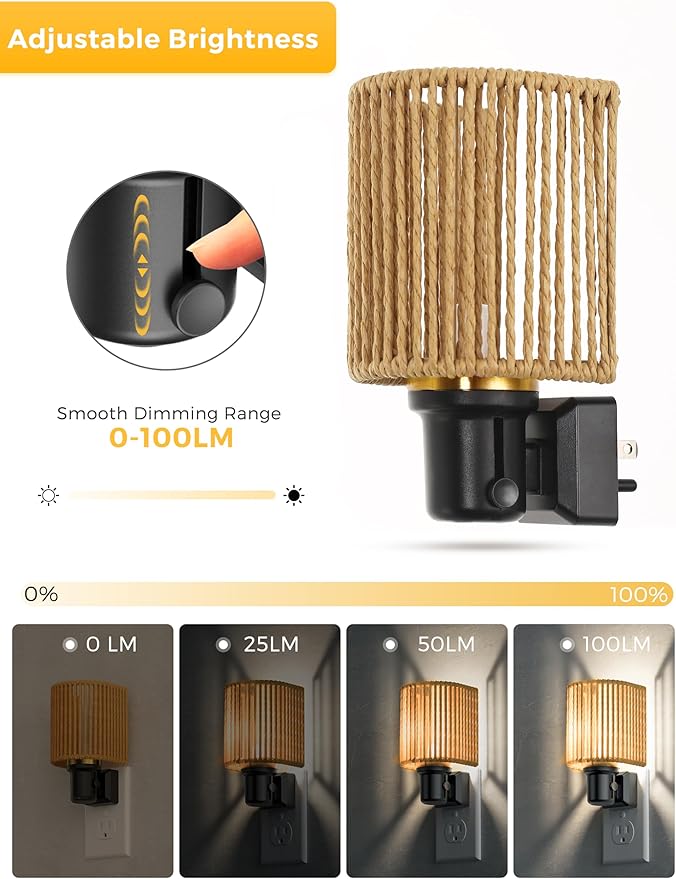 L LOHAS LED Night Lights Plug into Wall, Boho Night Light, 2 Pack, Decorative - Image 2