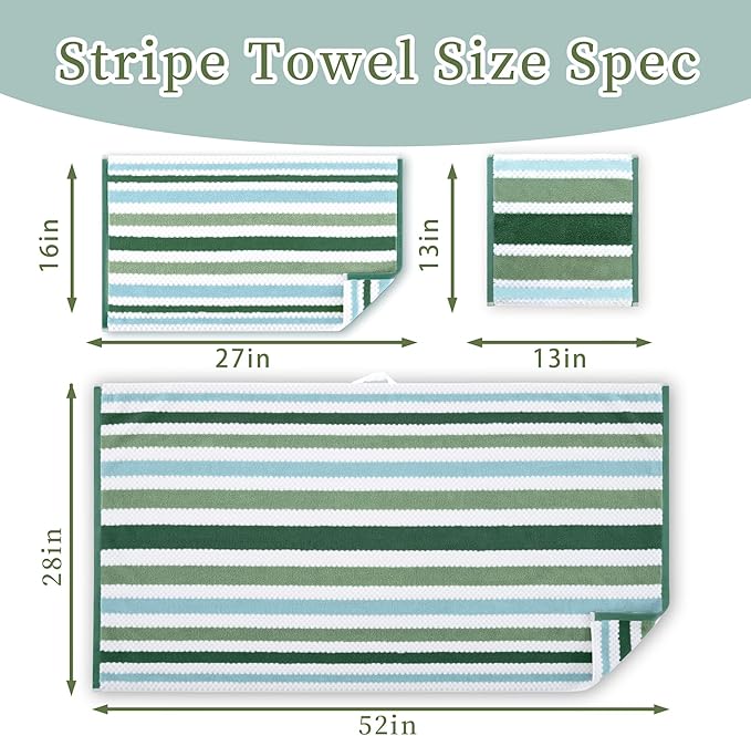 Green and White Washcloths - Image 4
