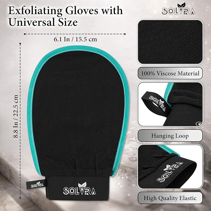 Exfoliating glove for Shower & Exfoliating body scrubber – 100% Vegan Viscose - Image 2