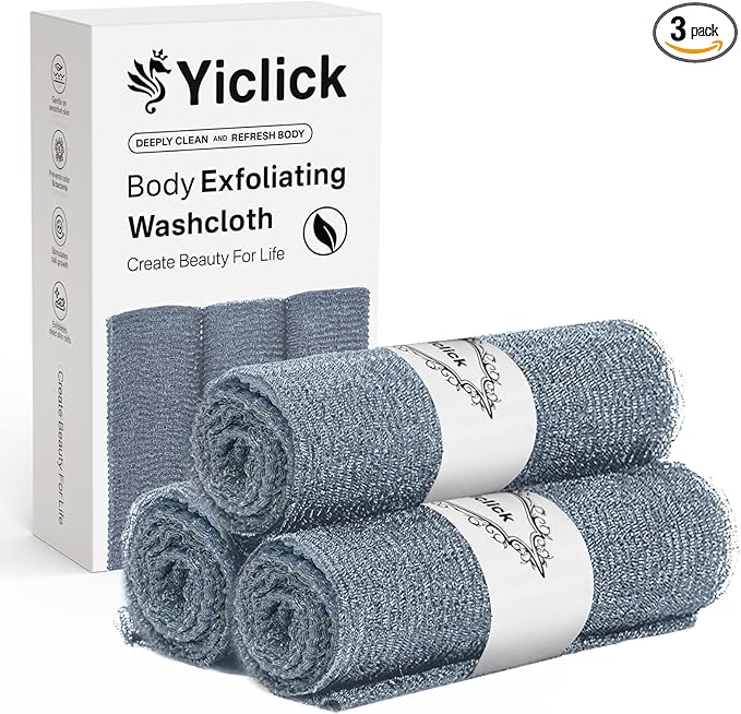 Yiclick Exfoliating Washcloth Towel, Japanese Exfoliating Wash Cloth, Korean by YiclickCreateBeautyforLife