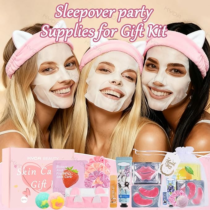 KYDA 66PCS SPA Party Supplies for Women, Include Face Masks, Hand Cream - Image 3