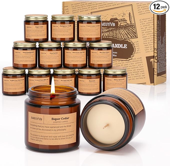 12 Pack Candles for Home Scented, Scented Candles Gift Set for Women &Men by SAEUYVB